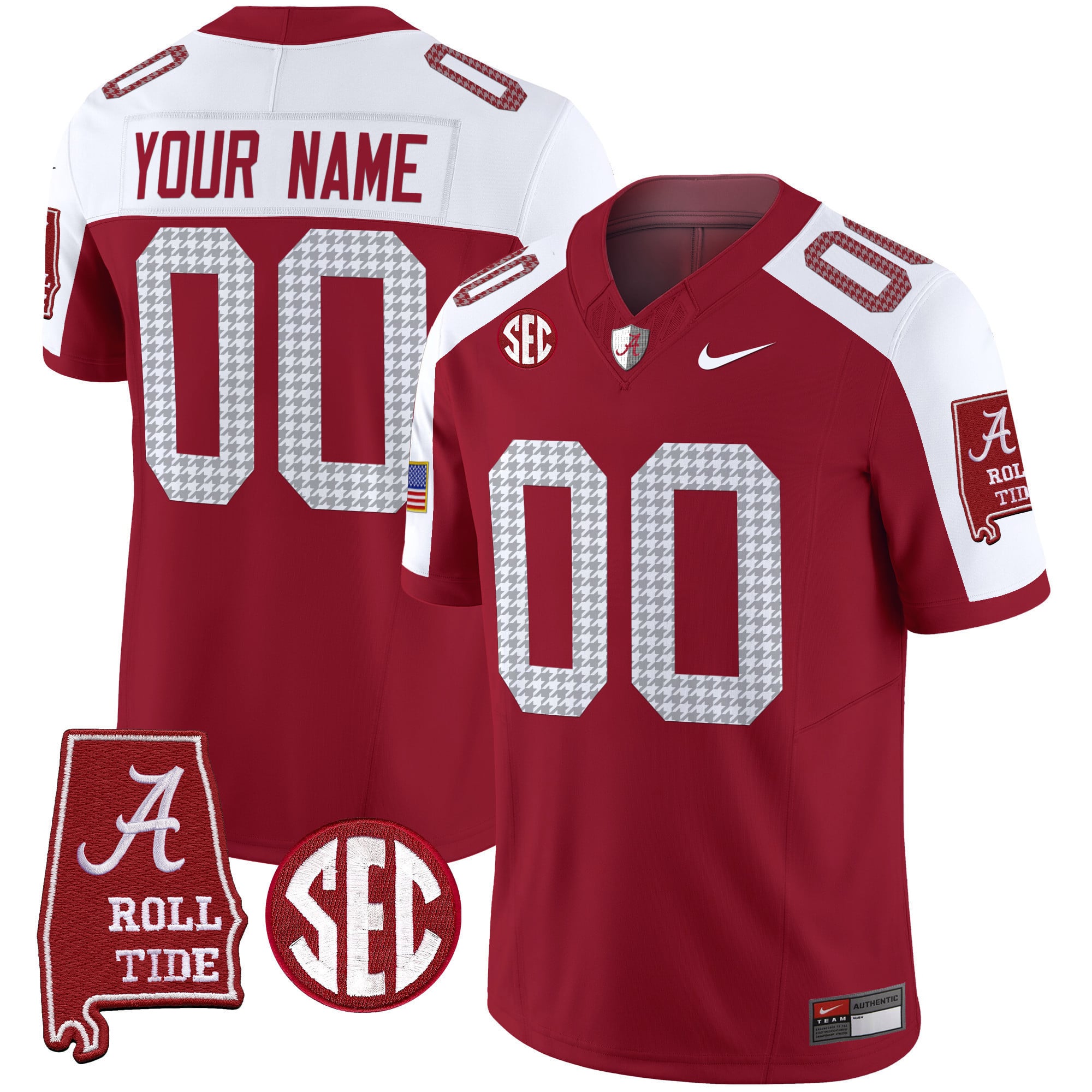 Alabama Crimson Tide Pro Combat Vapor Limited Custom Jersey - All Stitched